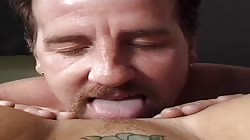 Impressive cock-swallowing brunette is getting fucked in her tattooed vagina