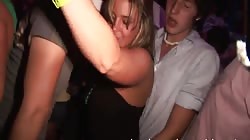 girls flashing tits during huge club party with mtv djs and