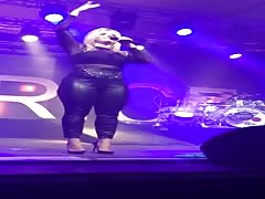 Beatrice Egli Twerk Leather Overall Stage Ass Booty Shake