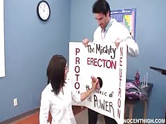 Doctor fucks a young teen in the video by the Innocent High