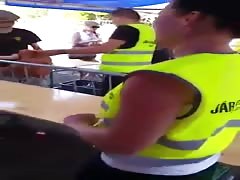 Funny prank: baggage check at event